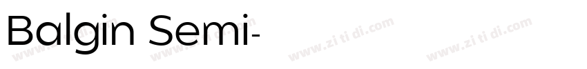 Balgin Semi字体转换